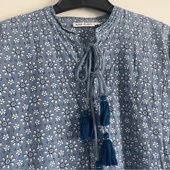 Roller Rabbit Blue Roller Rabbit Wythe Cover-Up Tunic Dress 20456 - Picture 5 of 10